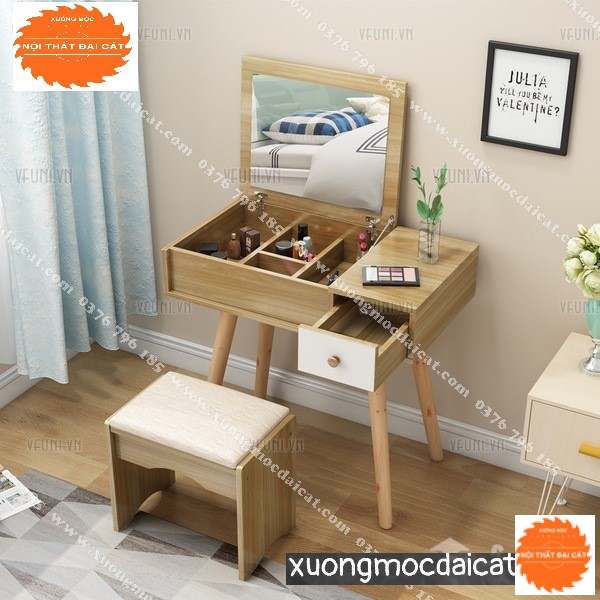 Bàn trang điểm kính lật BTĐ074