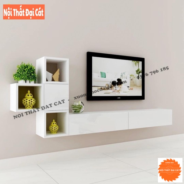Kệ tivi kết hợp trang trí KTV136