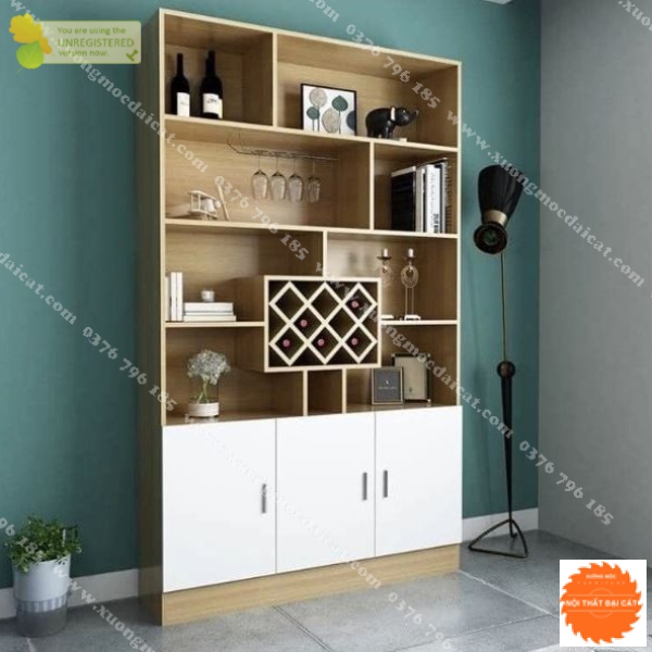 Tủ rượu gỗ thiết kế hiện đại - đa chức năng TR042