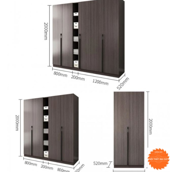 Tủ áo quần hiện đại - tiện dụng bằng gỗ TA172