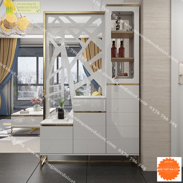 Tủ giày kết hợp vách ngăn CNC TG176