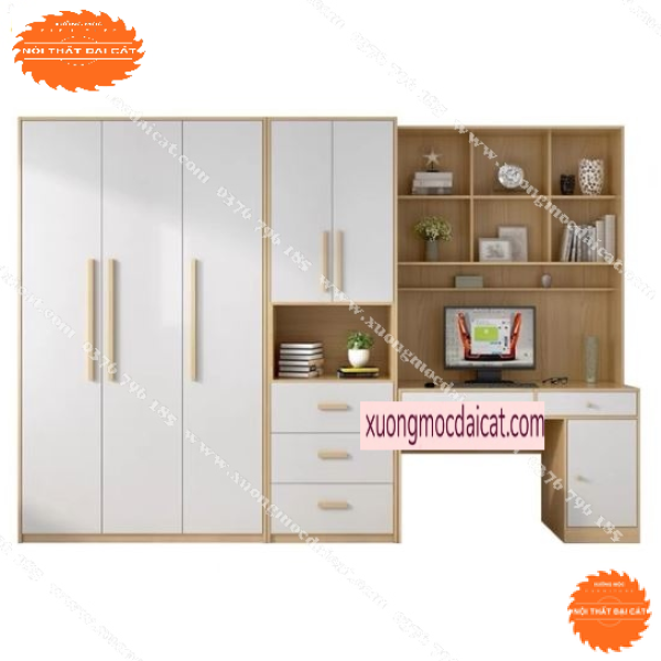 Tủ áo quần kết hợp bàn làm việc TA213