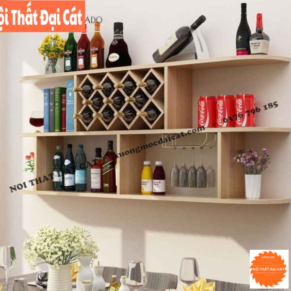 Tủ rượu treo tường 2 tầng TR071