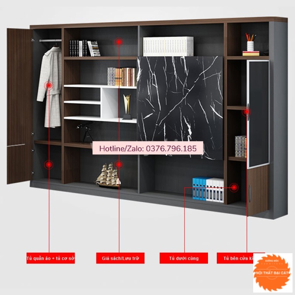 Tủ giám đốc gỗ MDF đẹp TGĐ011