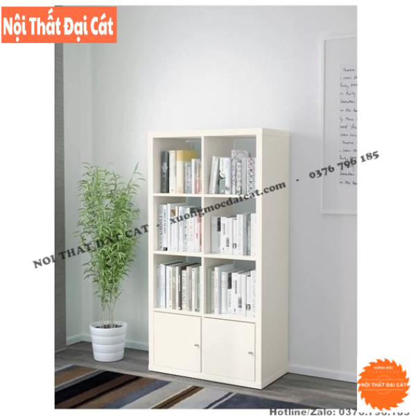 Kệ gỗ trưng bày nhỏ gọn cho shop KG034