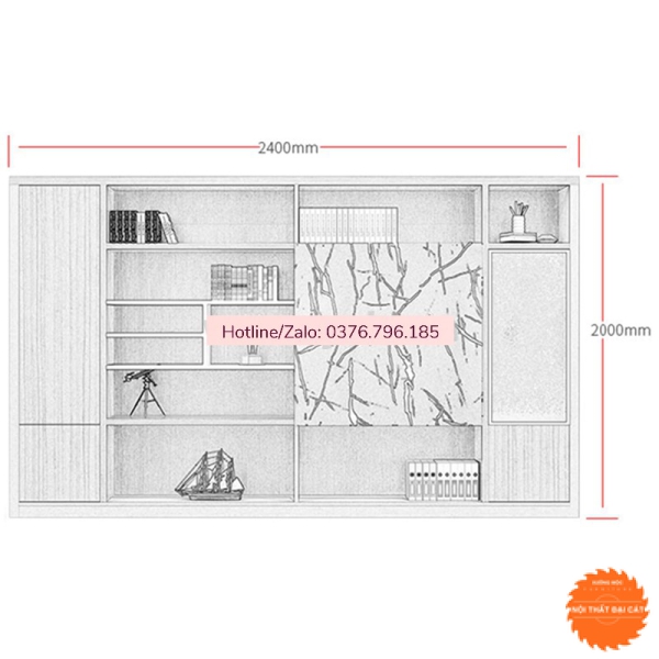 Tủ giám đốc gỗ MDF đẹp TGĐ011