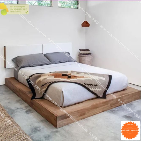 Giường ngủ bệt thiết kế đơn giản G078