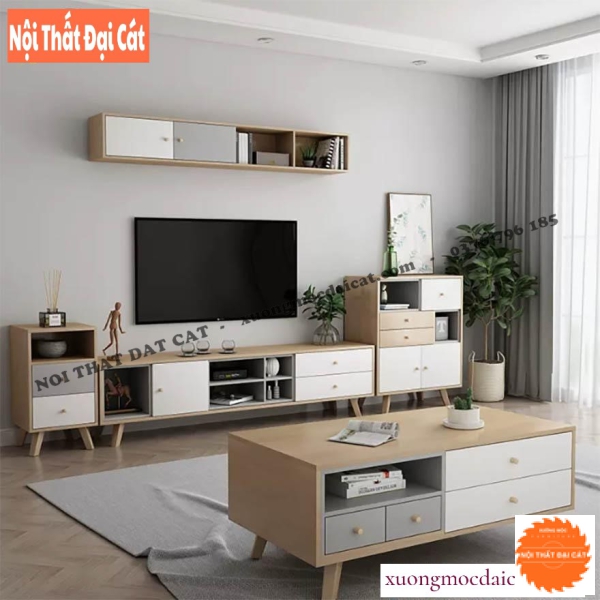 Bàn sofa bằng gỗ đẹp cho phòng khách BS084