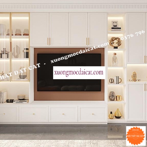 Kệ tivi hiện đại kết hợp tủ trang trí KTV065