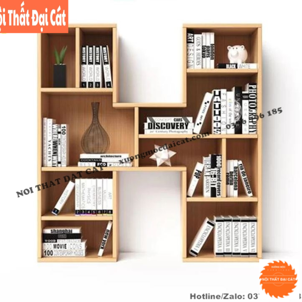 Kệ sách treo tường hình chữ H KS145