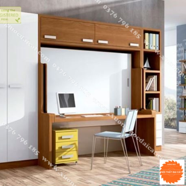 Tủ áo quần kết hợp bàn làm việc TA217