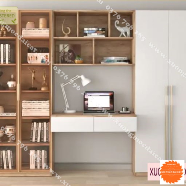 Tủ áo quần kết hợp bàn làm việc TA222