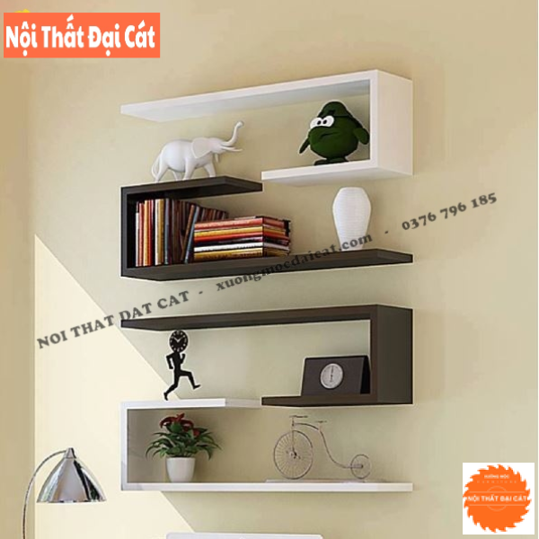 Kệ trang trí phối 2 màu KTT164