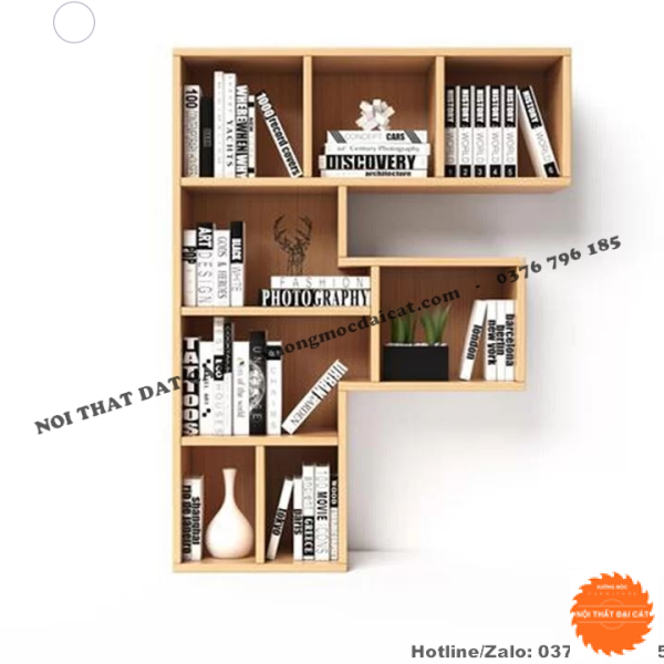 Kệ sách thiết kế hình chữ F KS146