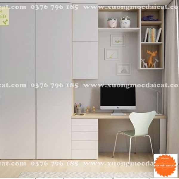 Tủ áo quần kết hợp bàn làm việc TA226