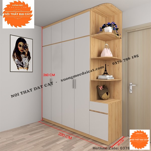 Tủ áo quần gỗ MS22205