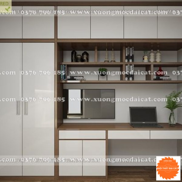 Tủ áo quần kết hợp bàn làm việc TA229