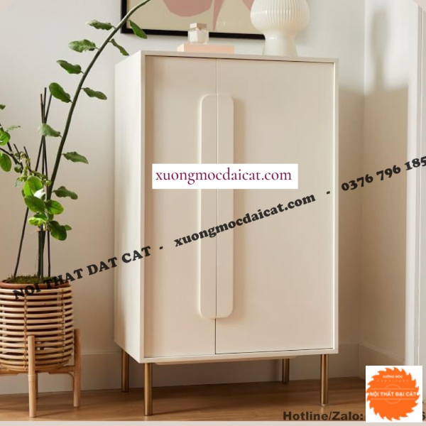Tủ giày trắng gỗ công nghiệp TG195