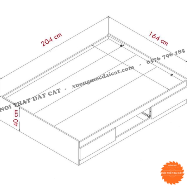 Giường ngủ hiện đại cho gia đình G140