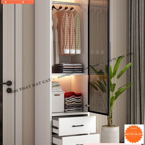 Tủ áo quần cánh kính nhỏ gọn TA483