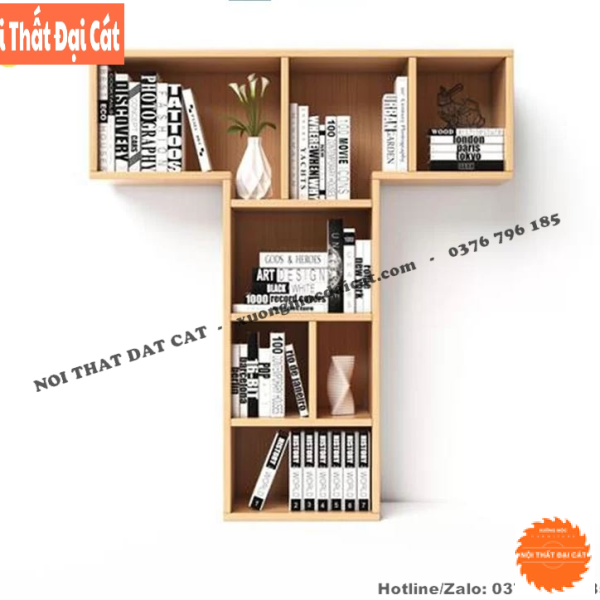 Kệ sách treo tường hình chữ T KS147