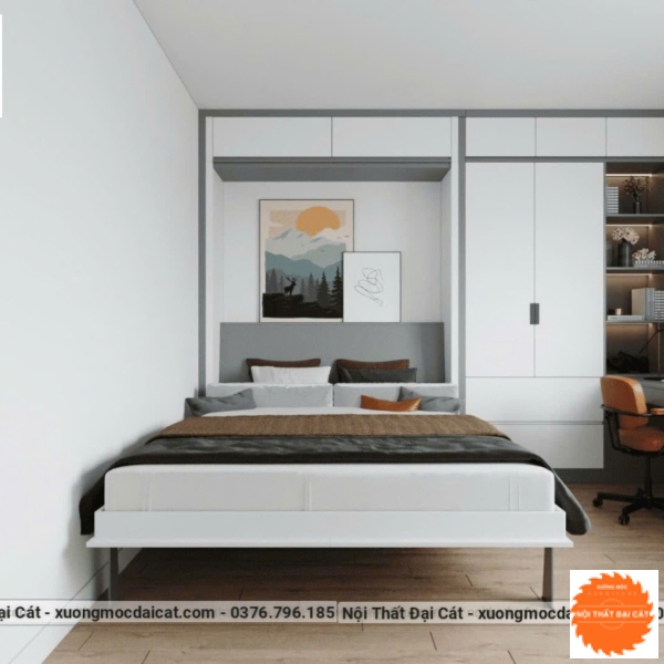 Giường gấp thông minh kèm tủ áo GG013