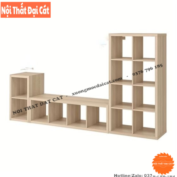 Kệ gỗ trưng bày thiết kế chữ L KG036
