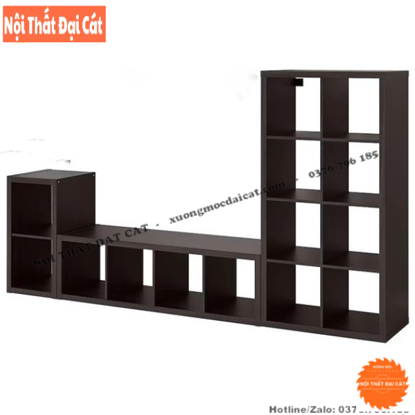 Kệ gỗ trưng bày thiết kế chữ L KG036