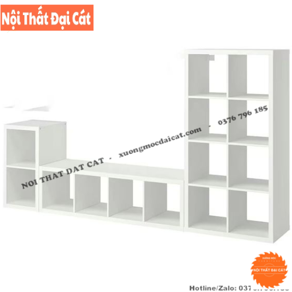 Kệ gỗ trưng bày thiết kế chữ L KG036