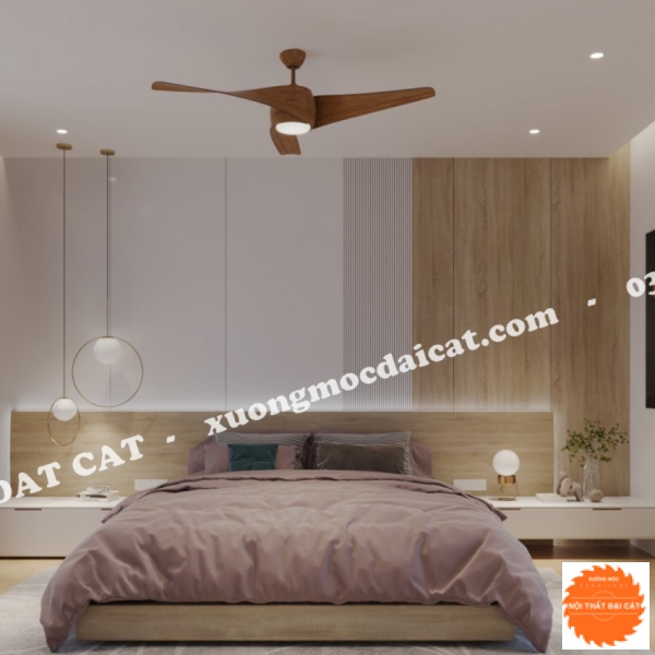Vách ốp đầu giường gỗ VOĐG014
