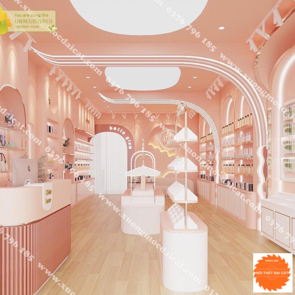 Mẫu thiết kế shop mỹ phẩm MS001