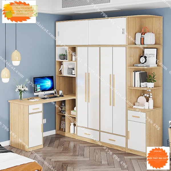 Tủ áo quần kết hợp bàn học MS22171