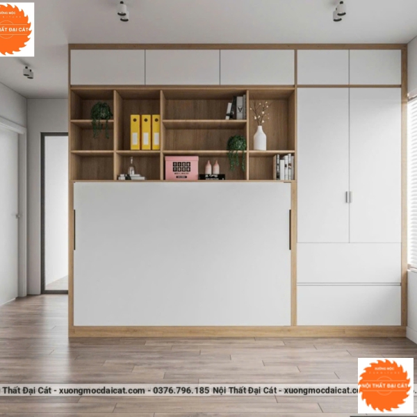 Giường gấp hiện đại thông minh kèm tủ GG014