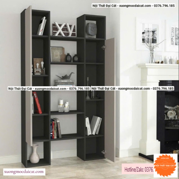 Tủ sách - tủ trang trí phòng khách gia đình KS229