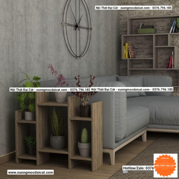 Bàn gỗ cạnh sofa - kệ trang trí phòng khách BGS020