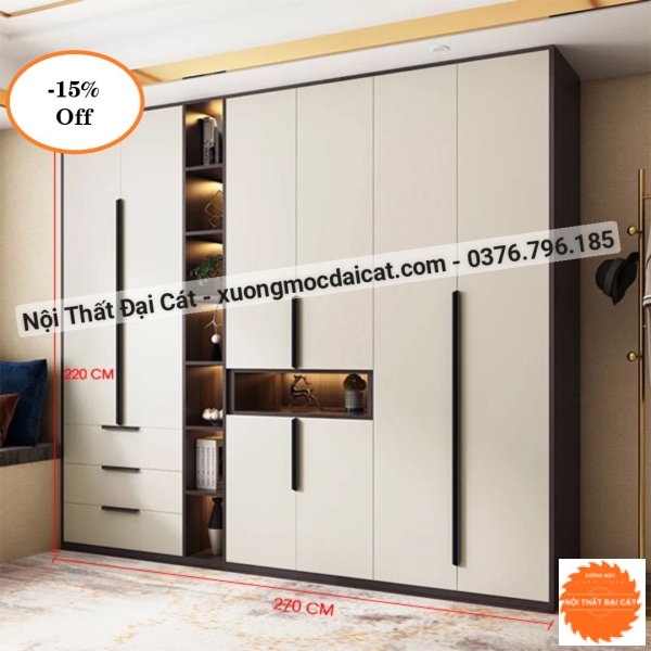 Tủ áo quần thiết kế hiện đại MS22223