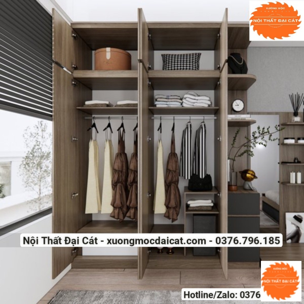 Tủ áo quần gỗ công nghiệp MS22227