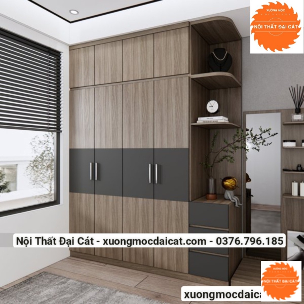 Tủ áo quần gỗ công nghiệp MS22227