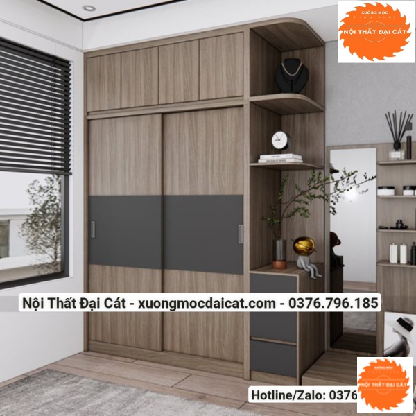 Tủ áo quần 2 cánh lùa MS22229