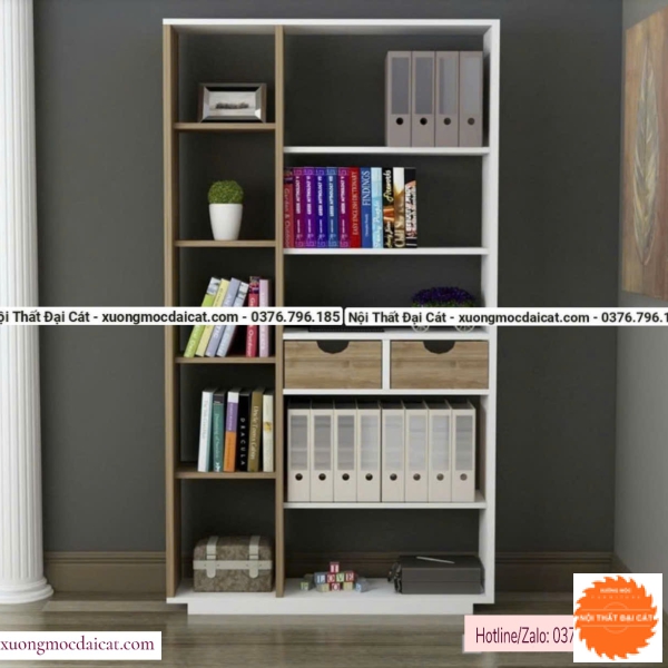Tủ sách gỗ cho gia đình KS230