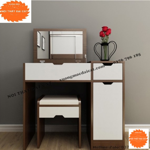 Bàn trang điểm gỗ nâu BTĐ101
