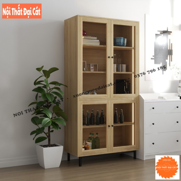 Tủ rượu cánh kính phòng khách gia đình TR065