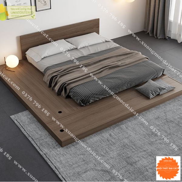 Giường ngủ thiết kế kiểu Nhật G080