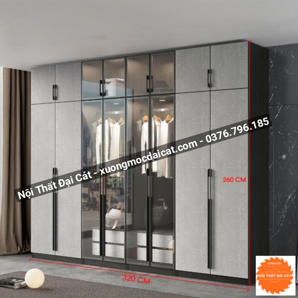 Tủ áo quần thiết kế sang trọng MS22237