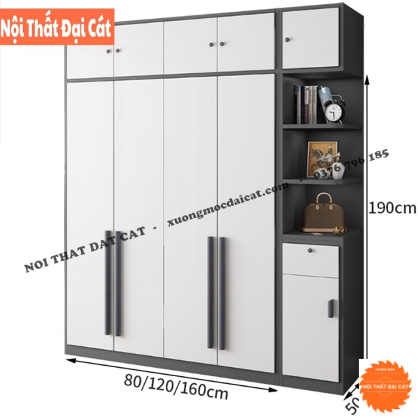Tủ áo quần gỗ thiết kế đẹp TA668