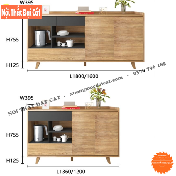 Tủ lưu trữ, trang trí phòng khách TĐ098