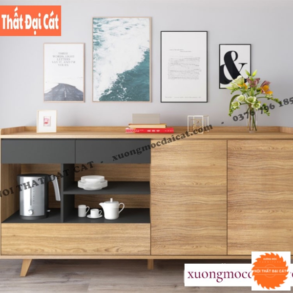 Tủ lưu trữ, trang trí phòng khách TĐ098