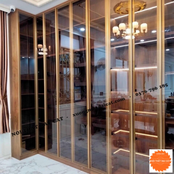 Tủ áo quần gỗ kính MS22281