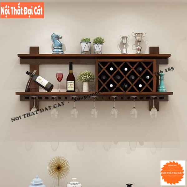 Kệ rượu treo tường phòng khách TR075