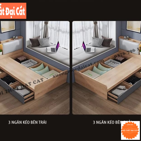 Giường ngủ đơn đa năng G142